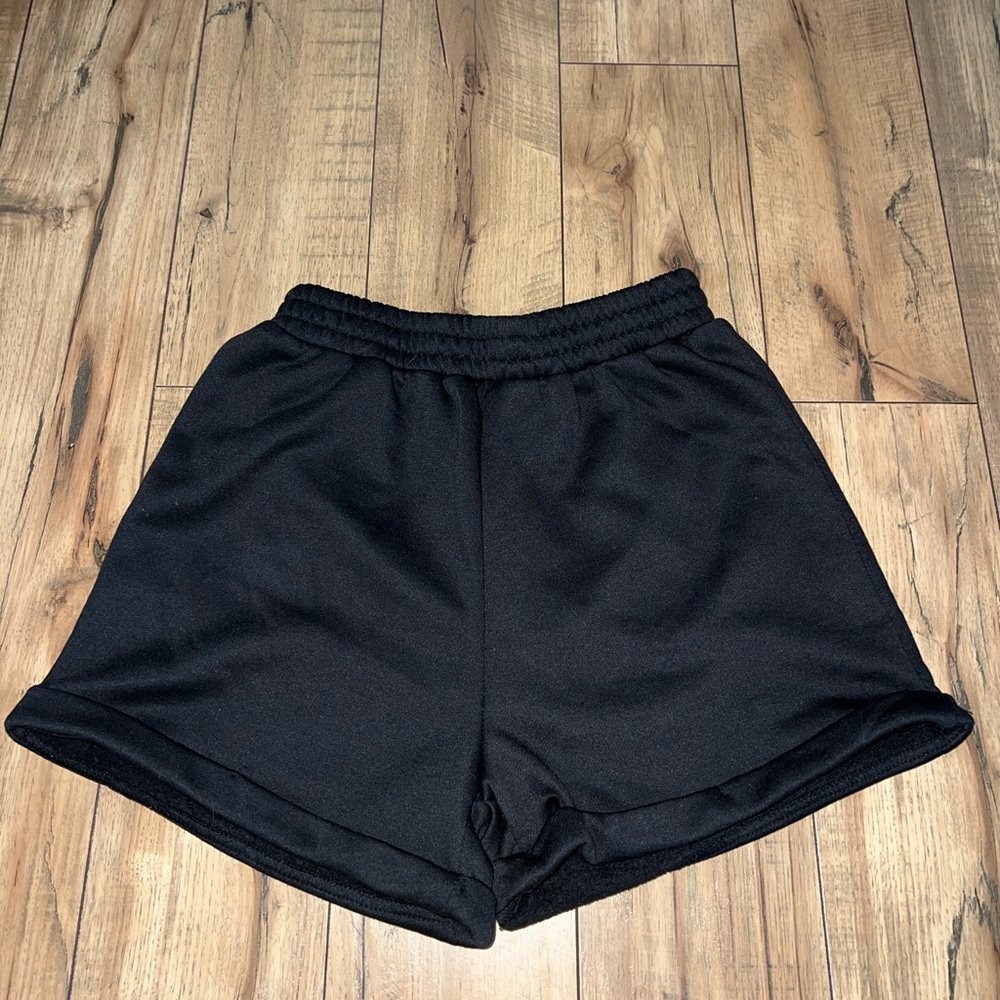 black sweat shorts